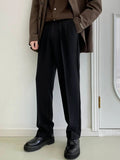 Men Semi Formal Straight Fit Korean Pants